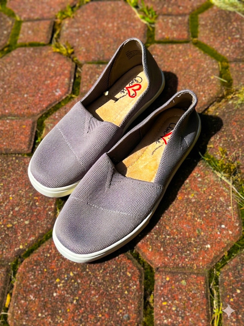 Comfortable Gray Slip-On Sneakers